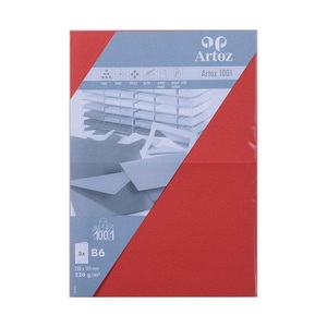 Artoz, ARTOZ Karten 1001 B6 107362265 220g. rot 5 Blatt, ARTOZ Karten 1001 B6 107362265 220g. rot 5 Blatt