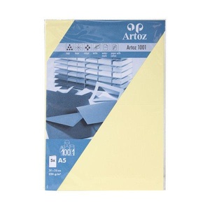 undefined, Artoz 10739226-241 A5 (148×210 mm) Cremefarben Druckerpapier, ARTOZ Karten 1001 A5 107392262 220g, chamois 5 Blatt