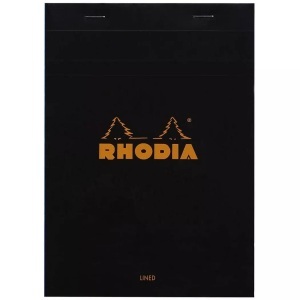 undefined, RHODIA RHODIA, Rhodia Notizblock, A5, liniert, schwarz, 166009