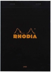undefined, RHODIA RHODIA, Rhodia Notizblock, A5, liniert, schwarz, 166009