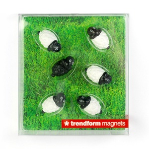 Trendform, Trendform Haftmagnet SHEEP Schwarz, Trendform Magnete, SHEEP, FA3737, (6er Set, assortiert)