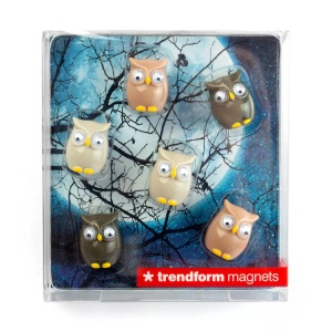 Trendform, Trendform Haftmagnet OWL Mehrfarbig, Trendform Magnete OWL, FW3542, (6er Set, assortiert)