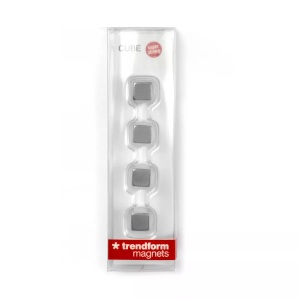 Trendform, Trendform Haftmagnet CUBE Silber, 4, Trendform Magic Magnets CUBE, silber, MM2010, (4er Set)