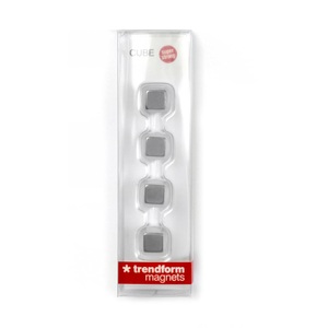Trendform, Trendform Haftmagnet CUBE Silber, 4, Trendform Magic Magnets CUBE, silber, MM2010, (4er Set)