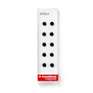 Trendform, Trendform Haftmagnet STEELY Schwarz, Trendform Magnete, STEELY, schwarz, TF25B, (10er Set)