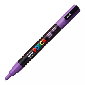 UNI, Uni Marker POSCA 0.9-1.3 mm Violett, Farbe, uni-ball Posca Marker, 0,9-1,3mm, violett, Rundspitze, PC3M violett