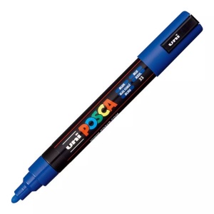 UNI, Uni Marker POSCA 1.8-2.5 mm Blau, Farbe, uni-ball Posca Marker, 1,8-2,5mm, blau, Rundspitze, PC5M blau