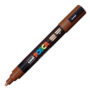 UNI, Uni Marker POSCA 1.8-2.5 mm Braun, Farbe, uni-ball Posca Marker, 1,8-2,5mm, braun, Rundspitze, PC5M braun