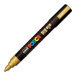 UNI, Uni Marker POSCA 1.8-2.5 mm Gold, Farbe, uni-ball Posca Marker, 1,8-2,5mm, gold, Rundspitze, PC5M gold