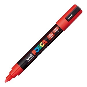 UNI, Uni Marker POSCA 1.8-2.5 mm Rot, Farbe, uni-ball Posca Marker, 1,8-2,5mm, rot, Rundspitze, PC5M rot