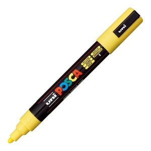 UNI, Uni Marker POSCA 1.8-2.5 mm Gelb, Farbe, uni-ball Posca Marker, 1,8-2,5mm, gelb, Rundspitze, PC5M gelb