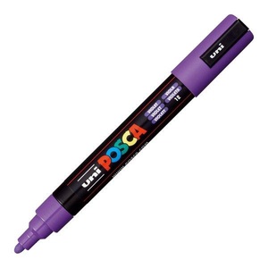 UNI, Uni Marker POSCA 1.8-2.5 mm Violett, Farbe, uni-ball Posca Marker, 1,8-2,5mm, violett, Rundspitze, PC5M violett