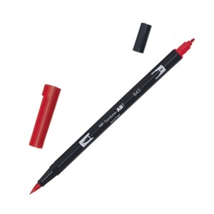 Tombow, Tombow Dual Brush-Pen Dual Brush-Pen, Tombow Dual Brush Pen, karmin, ABT 845
