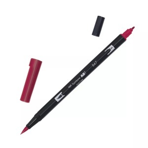 Tombow, Tombow Dual Brush-Pen Dual Brush-Pen, Tombow Dual Brush Pen, purpurrot, ABT 847