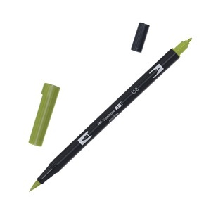 Tombow, Tombow Dual Brush-Pen Dual Brush-Pen, Tombow Dual Brush Pen, dunkelolive, ABT 158