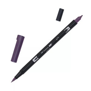 Tombow, Tombow Dual Brush-Pen Dual Brush-Pen, Tombow Dual Brush Pen, dunkle Pflaume, ABT 679