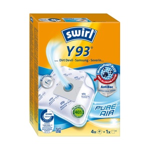 Swirl, Swirl Staubfilterbeutel Y 93 4 Stück, Swirl Y 93 MicroPor AirSpace Staubsaugerbeutel