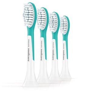 Philips, Sonicare for Kids Bürstenkopf ab 7 Jahren 4 Stück HX6044/33, ersatzbürste für elektrische Zahnbürste für Kinder, Schallzahnbürste, schonende Reinigung, Philips Sonicare For Kids HX6044/33 4er Pack Bürstenkopf Zubehör