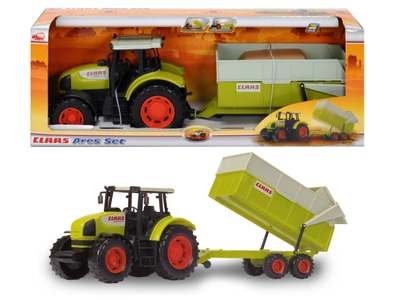 Dickie, Dickie Traktor mit Anhänger, Dickie Toys Spielzeug-Traktor »CLAAS Ares Set«, mit Kipper