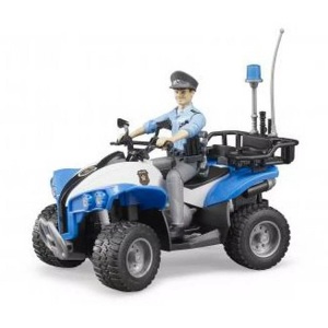 Bruder, Bruder Polizei-Quad, Bruder - Polizei-Quad mit Polizist und Ausstattung, 16cm, Multicolor