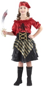 Fasnacht, Piratin, - Mädchenkostüm Piratin, für Damen, Größe M