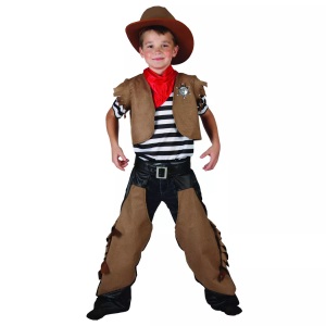 undefined, Jungenkostüm Cowboy braun S, - Jungenkostüm Cowboy braun, S, Braun