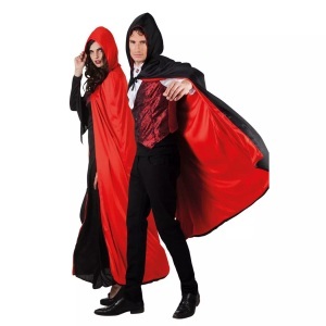 Boland, Boland Cape Twilight schwarz/rot für Erwachsene ONE Size, Boland - Umhang Twilight schwarz/rot, One Size