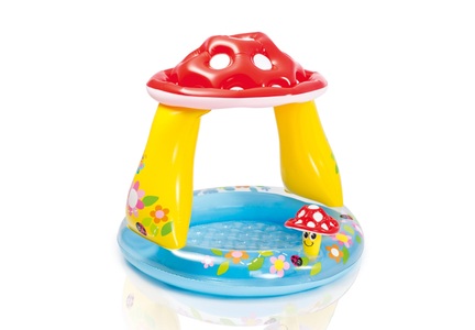 Intex, Intex Mushroom Baby Pool Planschbecken, Intex - Baby Pool Pilz, 102 x 89 cm, Multicolor