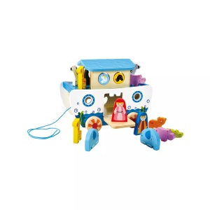 Hape, HAPE Nachzieh-Spielzeug Arche, Hape - Nachzieh-Arche Noah aus Holz