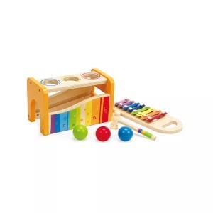 Hape, HAPE Xylophon und Hammerspiel, Xylophon und Hammerspiel 6-teilig aus Holz