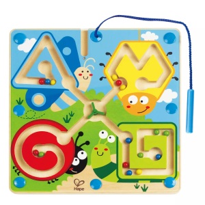 Hape, HAPE Magnetlabyrinth Kleine Tierwelt, Hape - Holz-Magnetlabyrinth, Kleine Tierwelt