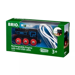 BRIO, BRIO World - 33599 Schwarze Akku-Lok mit Mini-USB, World Schwarze Akku-Lok mit Micro-USB, Spielfahrzeug