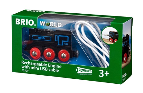 BRIO, BRIO World - 33599 Schwarze Akku-Lok mit Mini-USB, World Schwarze Akku-Lok mit Micro-USB, Spielfahrzeug