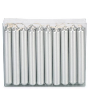 Balthasar, Balthasar Baumkerzen, 20 Stück 10cm, Balthasar - Baumkerzen Set, 10cm, Silber