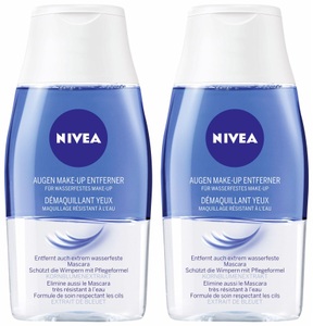 Nivea, Nivea Augen Make-up Entferner wasserfest Duo 2X125Ml, Nivea - Augen Make-up Entferner wasserfest Duo, 2x125ml