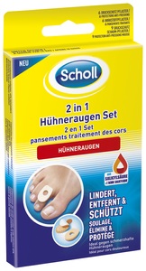 Scholl, Scholl 2in1 Hühneraugen Set (1 Stück), SCHOLL 2in1 Hühneraugen Set