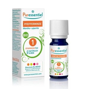 Puressentiel, Puressentiel mit 1 ätherischen Öl Bio Pfefferminz, Puressentiel Pfefferminze Bio 1 Ätherisches Öl (10ml)