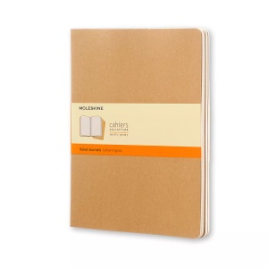 undefined, Moleskine Cahier XL, liniert, Kraft/Natur, 3er-Set, MOLESKINE Notizheft Cahier A4 504 - 5 liniert, natur 3 Stück