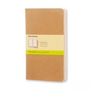undefined, Moleskine Cahier A5, blanko, Kraft/Natur, 3er-Set, Moleskine Cahier A5, blanko, Kraft/Natur, 3er-Set