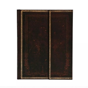 Paperblanks, Paperblanks Notizbuch 180 mm x 230, Paperblan Marokkoleder Ultra, liniert, schwarz, PB838-6