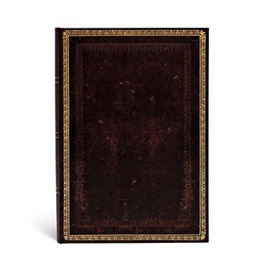 Hartley & Marks Publishers Ltd (Paperblanks), Schwarzes Marokkoleder Midi (Liniert), Paperblanks | Black Moroccan | Old Leather Collection | Hardcover | Midi | Lined | Elastic Band Closure | 144 Pg | 120 GSM