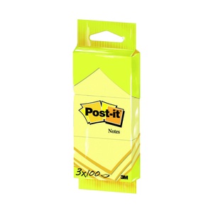 POST-IT, Post-it Haftnotizen gelb 3x100 Stück, POST-IT Notes 38x51mm