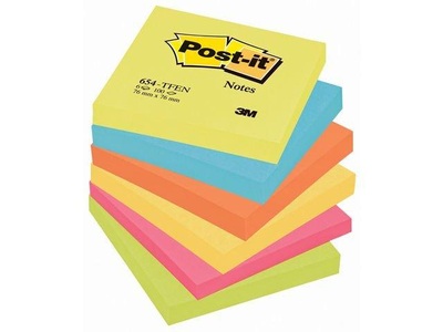 POST-IT, Haftnotizen Haftnotizen, Post-it Notizzettel Post-it 7,6 x 7,6 cm Farbig