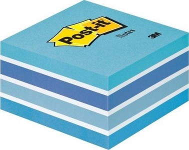 POST-IT, Post-it Haftnotizwürfel 2028B 76 mm x 45 mm Pastellblau 450 Blatt, Post it - Haftnotizen, 76x76mm, Blau