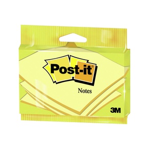 POST-IT, Post-it Haftnotizen gelb 76x127mm 100 Blatt, 3M Post-it Super Sticky Notes, 76mm x 127mm, gelb, 6830, (75 Blatt)