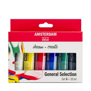 Amsterdam, Amsterdam Acrylfarbe Standard Serie, Talens Amsterdam Starter Set, 17820406, (6 x 20ml)