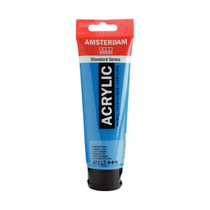 Amsterdam, Amsterdam Acrylfarbe Standard Serie, Talens Acrylfarbe Amsterdam, prim.zyan, 17095722, (120ml)