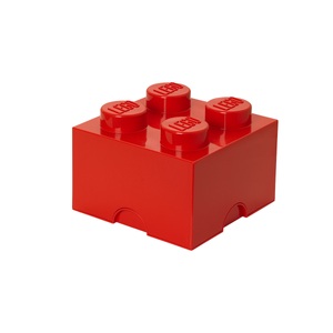 ROOM COPENHAGEN, Room Copenhagen LEGO® Storage Aufbewahrungsbox Brick 4, LEGO Storage Brick 4 rot, Aufbewahrungsbox