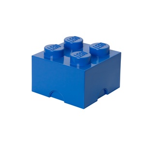 ROOM COPENHAGEN, Room Copenhagen LEGO® Storage Aufbewahrungsbox Brick 4, Schachtel Lego® Brick plastikmaterial blau / 4 Noppen - stapelbar - ROOM COPENHAGEN blau en plastikmaterial