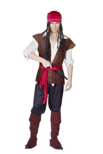 undefined, Herren Herrenkostüm Pirat 52, - Herrenkostüm Pirat, für Herren, Größe 52